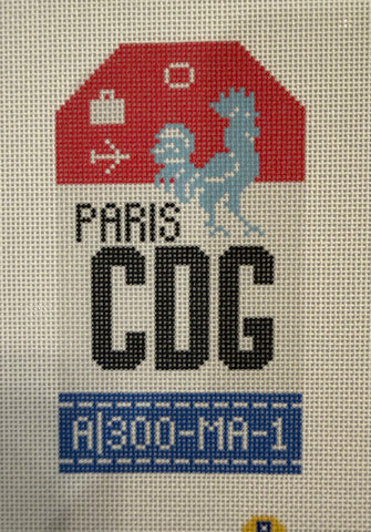 Paris Retro Travel Tag