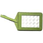 Leather Luggage Tag Olive