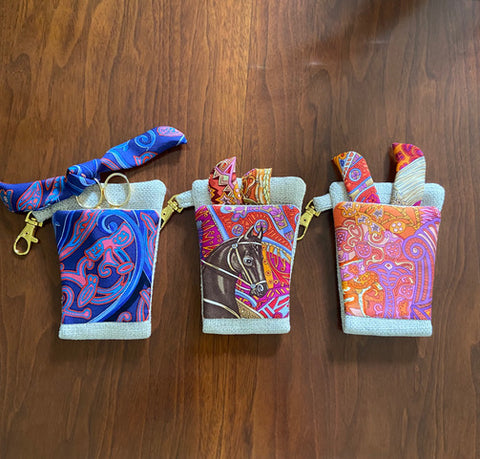 Vintage Hermes Scissors Case with Ribbon