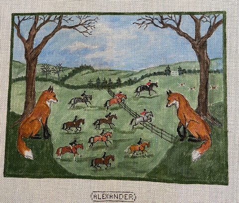 2 Foxes Watching Hunt