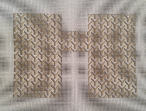 Y Pattern Clutch Tan Front