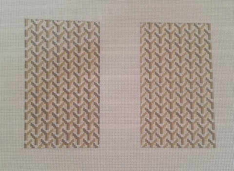 Y Pattern Clutch Tan Back