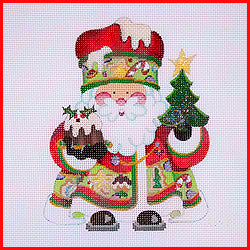 Squatty Santa with Tree & Plum Pudding