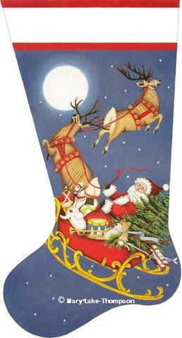Santa Sleigh Sock Stocking