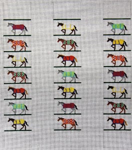 Horse w/Blankets Luggage Strap