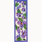 Violets in Ivory Book Mark