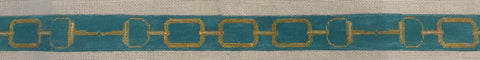 Chains and Bits Belt on Turquoise