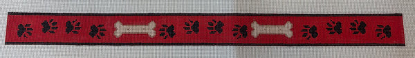 Dog Bones and Paw Prints Dog Collar