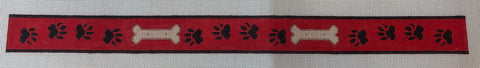 Dog Bones and Paw Prints Dog Collar