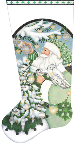 Wintergreen Santa Stocking