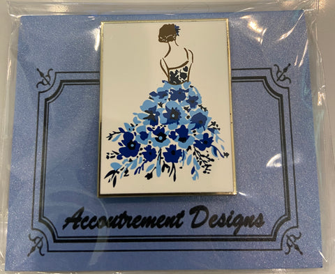 Lady with Blue Dress Magnet