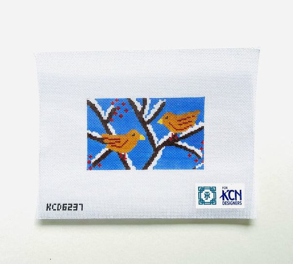 Two Birds on Branch Eyeglass Case Insert