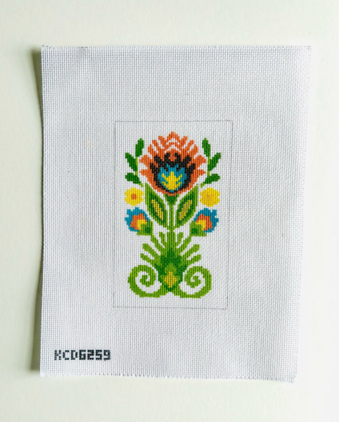 Orange Spice Polish Floral Design Eyeglass Case Insert