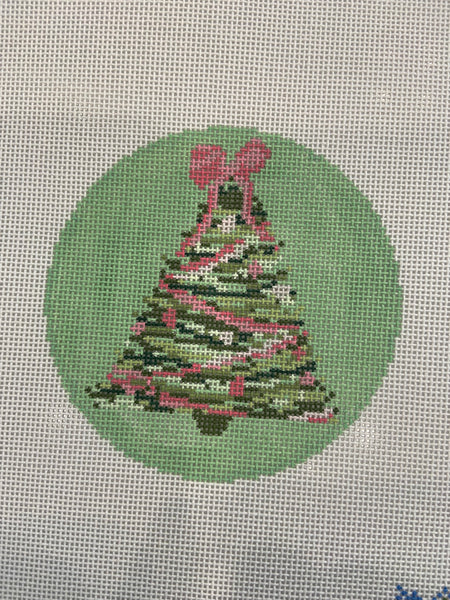 Green and Pink Tree Ornament