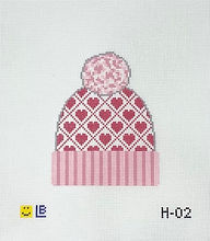 Beanie, Hearts (Pink)