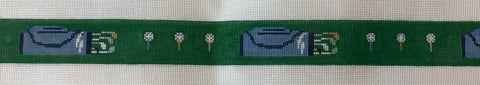 Golf bags and Tees on Green Belt