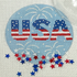 Patriotic USA Clear Dome w/ Confetti