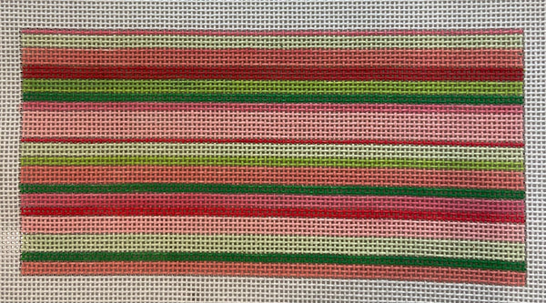 Pink,Green Horizontal Stripes Insert