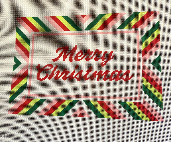 Merry Christmas Striped Tray