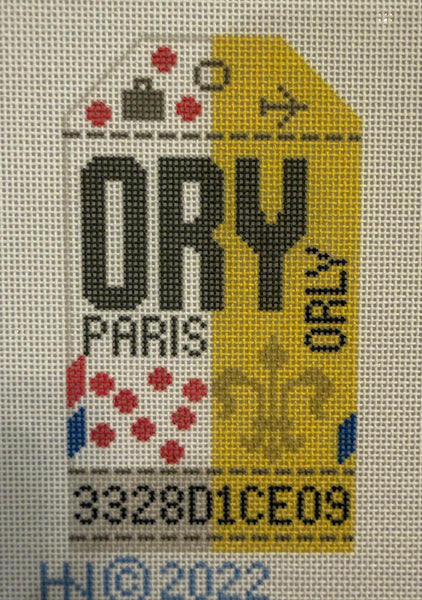Paris Orly Retro Travel tag