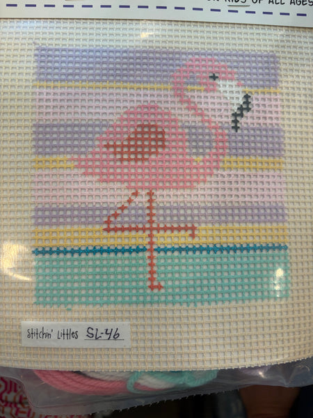 Flamingo Sunset Stitchin Littles Kids Kit