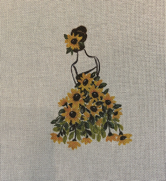 Lady with Sunflowers