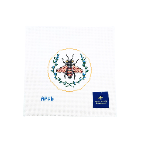 Black Bee Insert — Anne Fisher Needlepoint