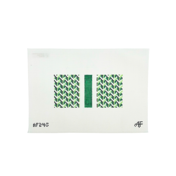 Y Pattern Eyeglasses — Green — Anne Fisher Needlepoint