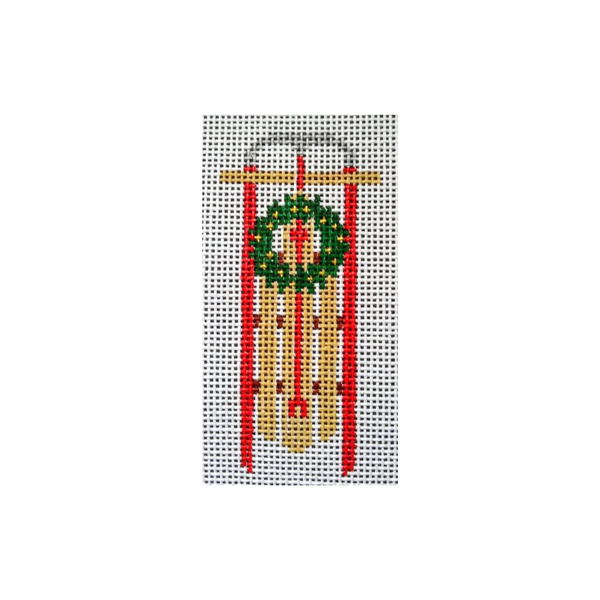 Sled Ornament — Anne Fisher Needlepoint