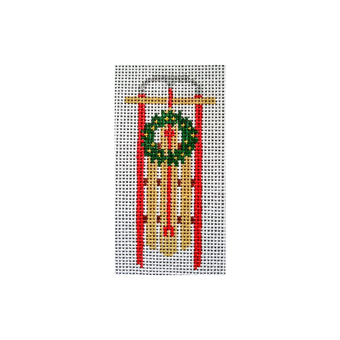 Sled Ornament — Anne Fisher Needlepoint