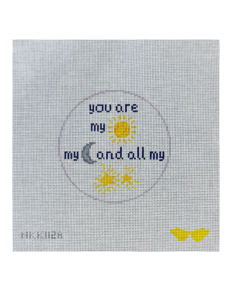 Sun Moon Stars needlepoint canvas