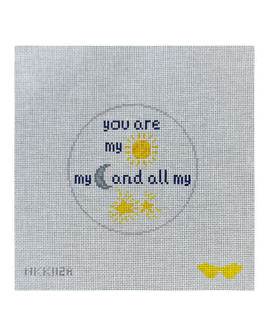 Sun Moon Stars needlepoint canvas