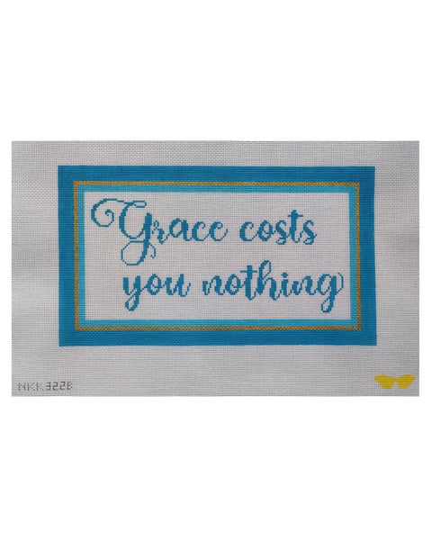 Grace Costs You Nothing needlepoint canvas