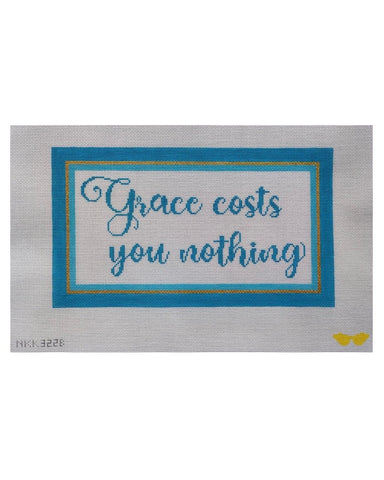 Grace Costs You Nothing needlepoint canvas