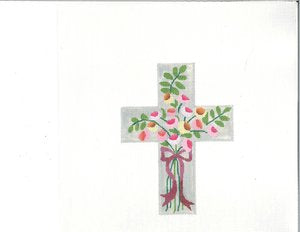 Medium Cross Flowers with Bow