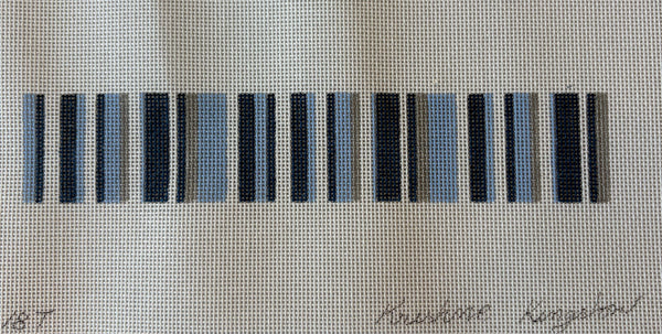 College Stripe Key Fob Light Blue,Navy,White,Gray