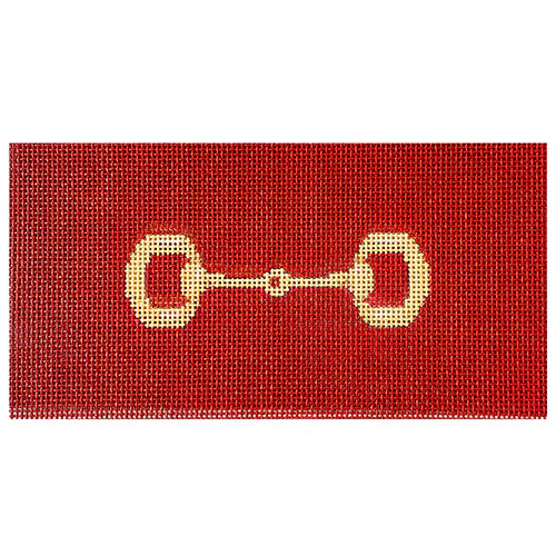Gold Bit on Burgundy Backgroud
