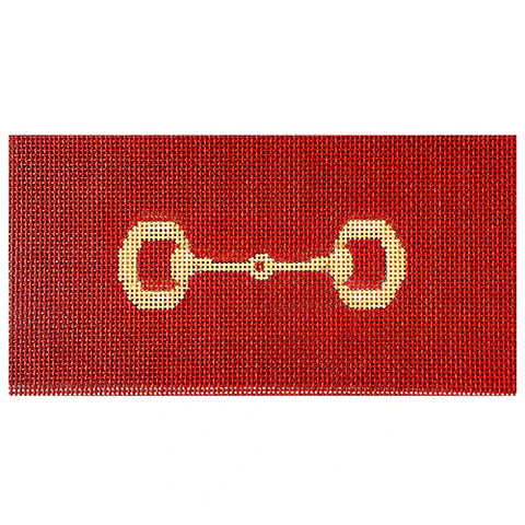 Gold Bit on Burgundy Backgroud