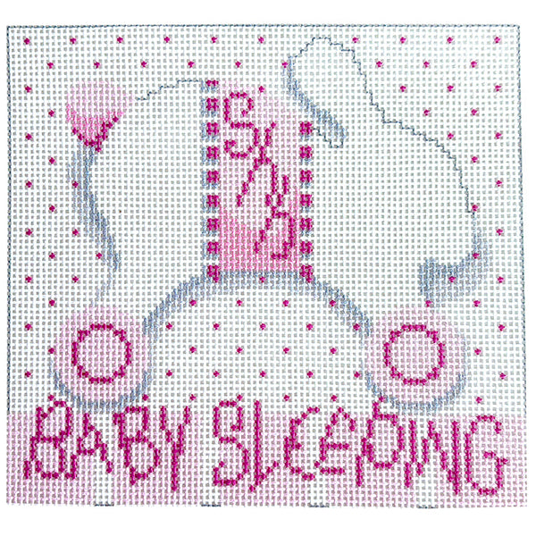 Baby Sleeping Bunny/Wheels Pink (Printed)