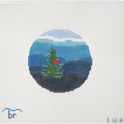 Blue Ridge Cardinal (18m) needlepoint canvas