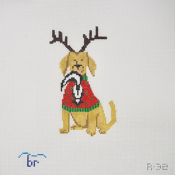 Doggy's Gift needlepoint canvas
