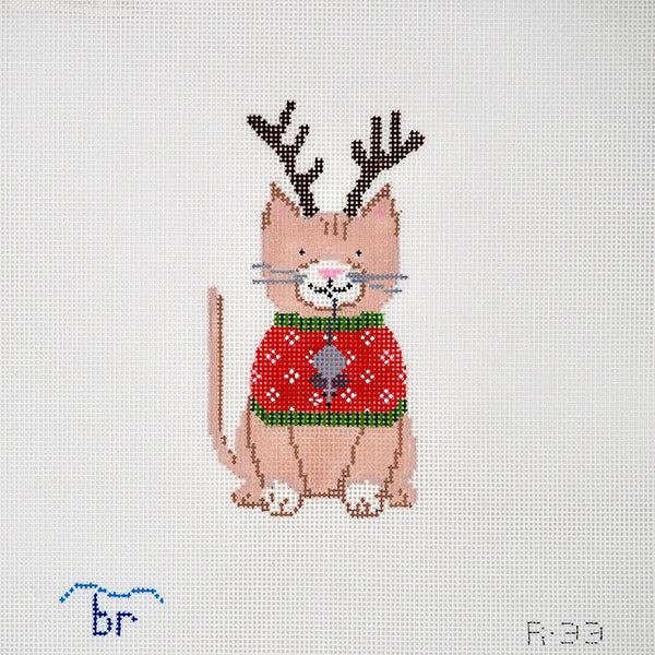 Kitty's Gift needlepoint canvas
