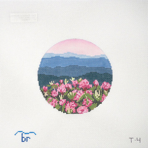 Rhododendron on the Blue Ridge needlepoint canvas