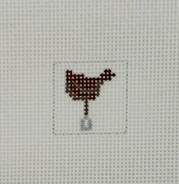 English Saddle 1 Inch Square — Blue Waters Needlepoint