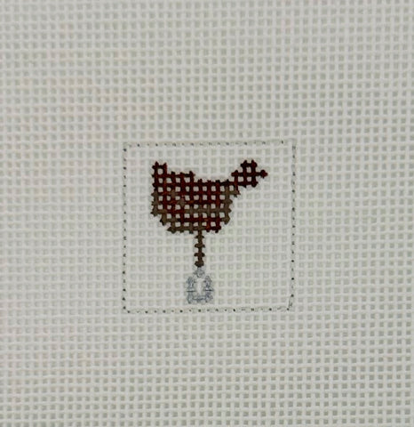 English Saddle 1 Inch Square — Blue Waters Needlepoint