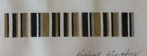 College Stripe Key Fob Black,Gold,Gray,White