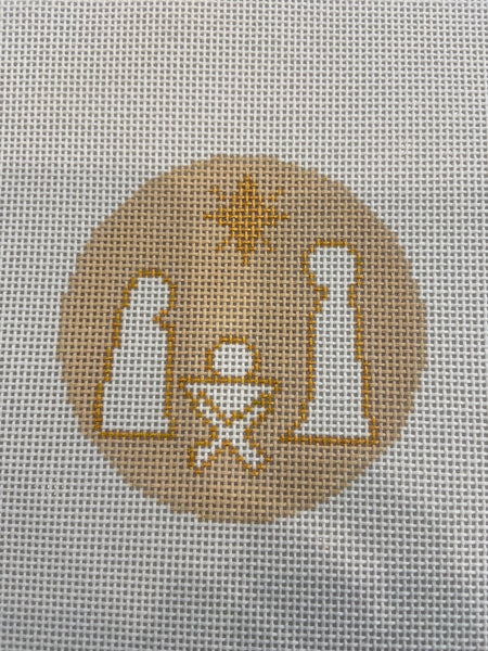 Gold and White Nativity Holy Family