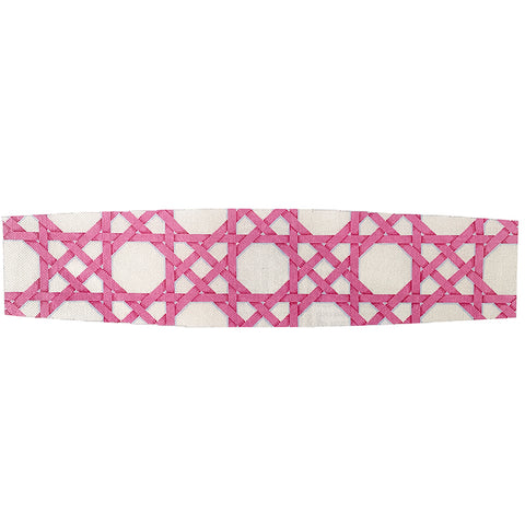 Pink/White Caning Cummerbund