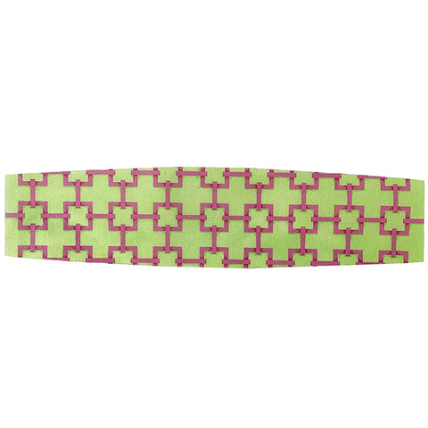 Lime/Pink Square Link Cummerbund