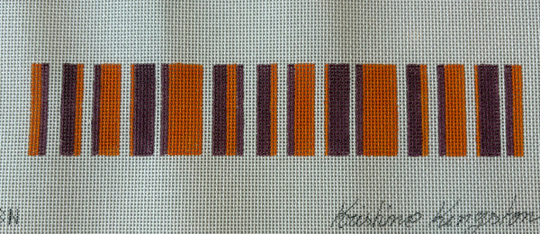 College Stripe Key Fob-Purple,Orange,White